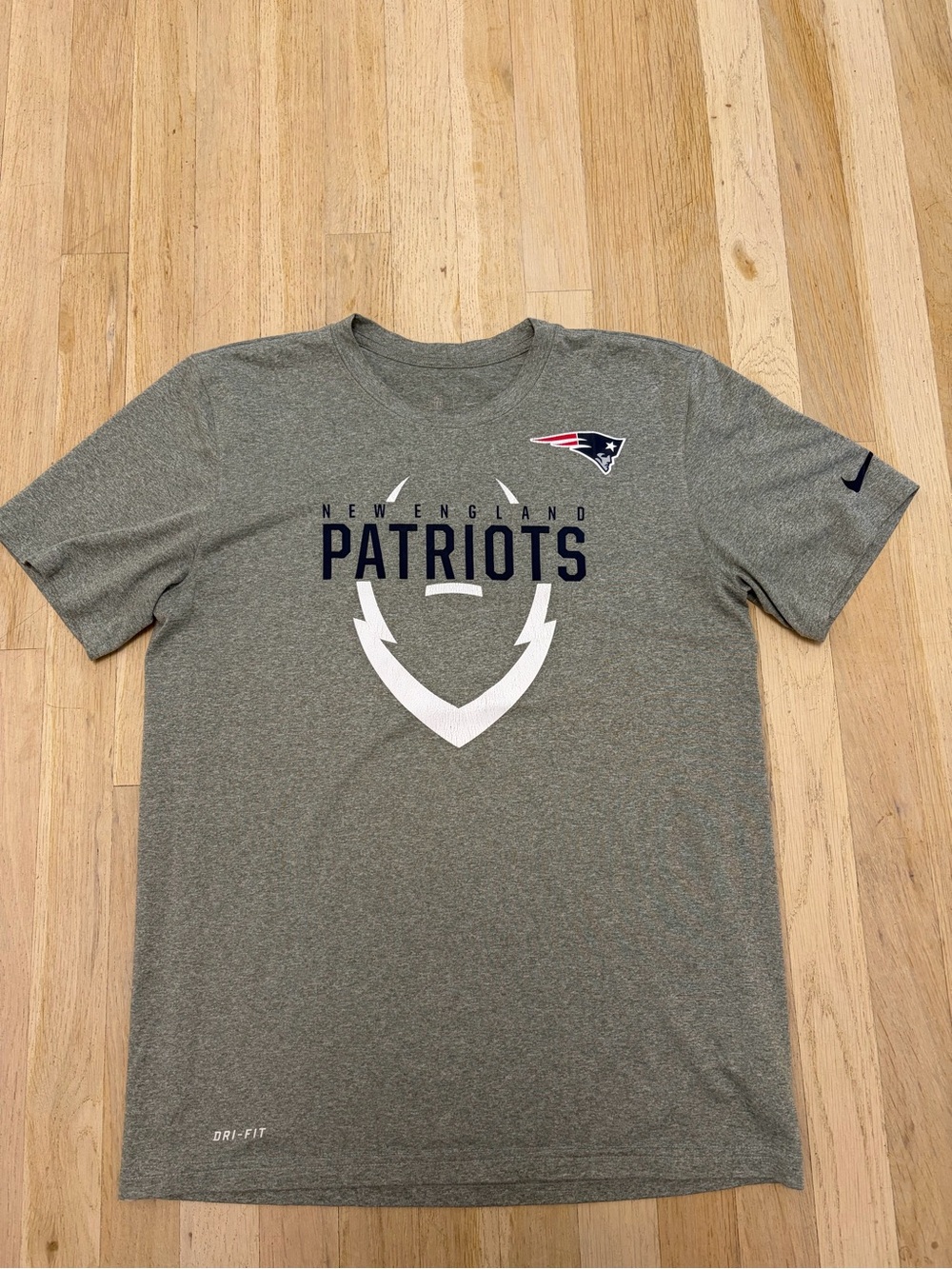 Nike Gray New England Patriots Short Sleeve Dri-FIT Tee
